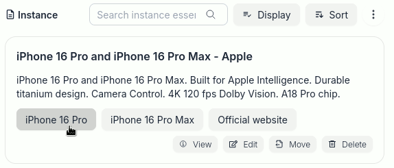 Click a keyword for an instance